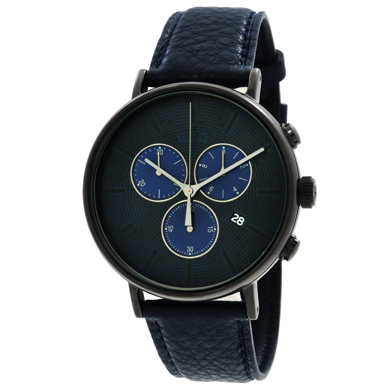 T17 Timex Fairfield Chronograph Quartz Navy Dial Men's Watch - Image 1