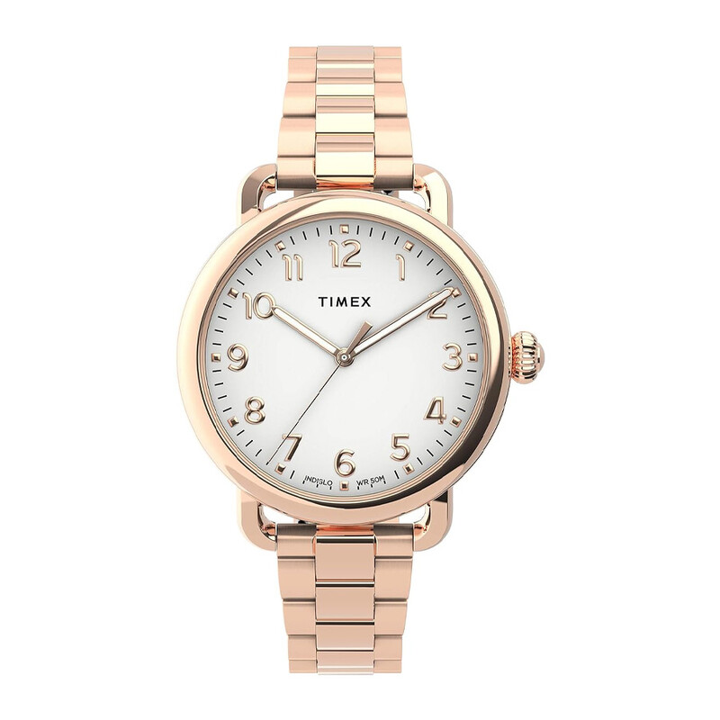 t10 Timex Quartz White Dial Ladies Watch - Image 1