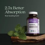 New Chapter Magnesium + Ashwagandha - Supports Muscle & Bone Health* - Highly Absorbable - Non-GMO, Kosher, Vegan & Gluten Free